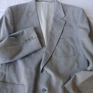 Christian Dior Gray Suede Tailored Jacket Lined Blazer Sports Coat Size 44